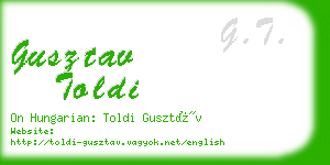 gusztav toldi business card